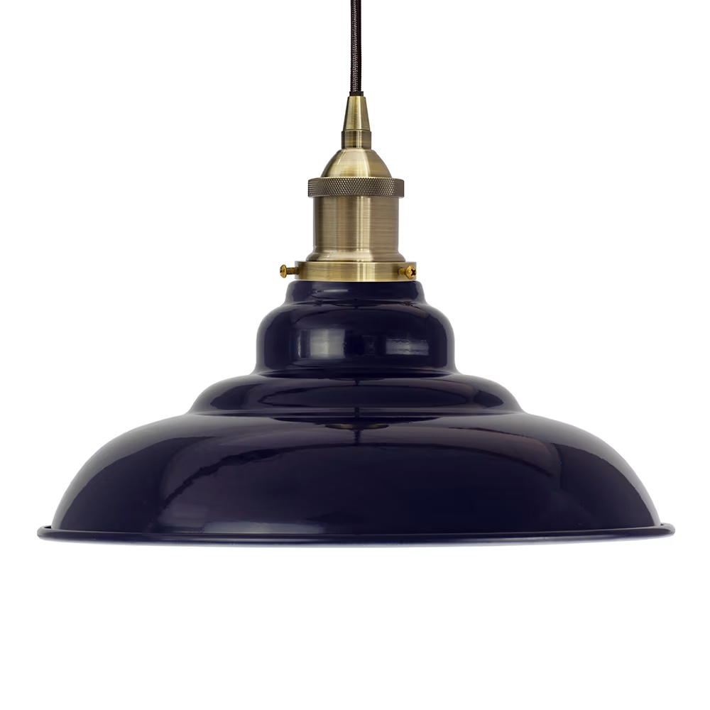 Navy Blue St Edmund's Painted Pendant Light