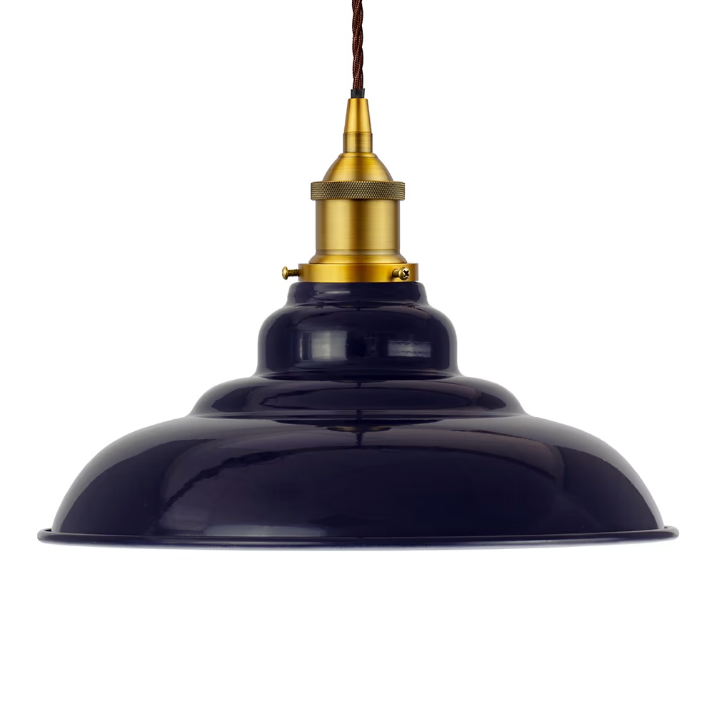 Navy Blue St Edmund's Painted Pendant Light