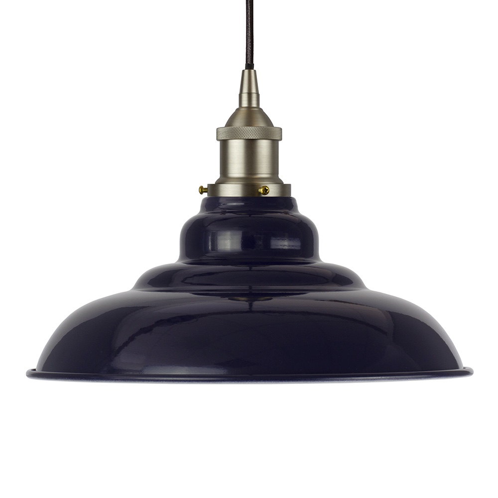 Navy Blue St Edmund's Painted Pendant Light