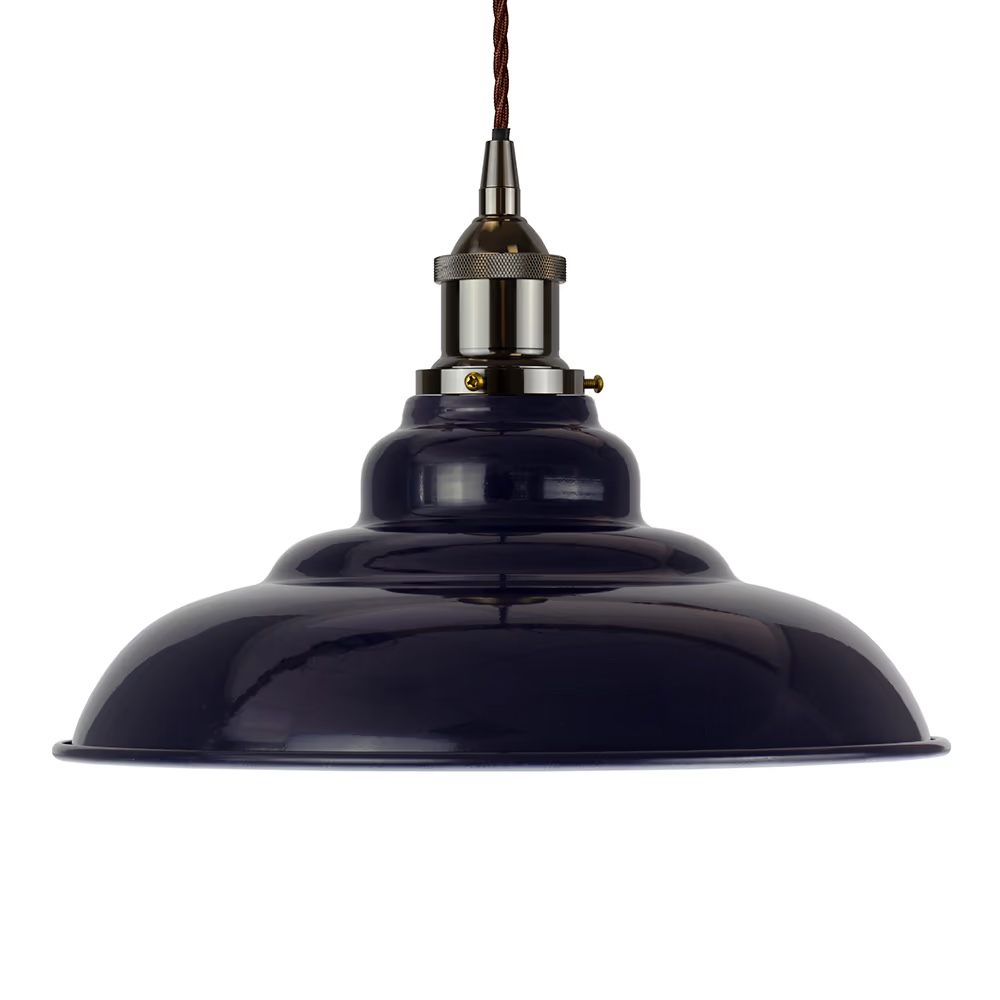 Navy Blue St Edmund's Painted Pendant Light