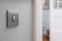 The Lombard Collection Brushed Chrome Luxury 10A 1 Gang 2 Way Switch with Black Insert