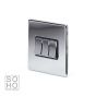 The Finsbury Collection Polished Chrome 3 Gang Intermediate switch Blk Ins Screwless