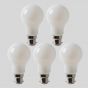 5 Pack - Soho Lighting 8w B22 Opal GLS LED Light Bulb 4100K Horizon Daylight Dimmable
