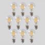 10 Pack - Soho Lighting 8w E27 ES GLS LED Light Bulb 3000K Standard Straight Filament Dimmable High CRI