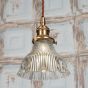 D'Arblay Brass Fluted Bell Pendant Light - The French Collection