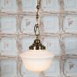 Frith Brass Opaque Pendant Light - The Schoolhouse Collection