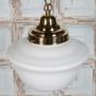 Frith Brass Opaque Pendant Light - The Schoolhouse Collection