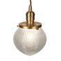  The Hollen Acorn Lacquered Antique Brass Prismatic Glass Pendant - The Schoolhouse Collection
