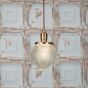 Soho Lighting Hollen Acorn Lacquered Antique Brass Prismatic Glass Pendant - The Schoolhouse Collection