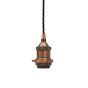 Soho Lighting Antique Copper Decorative Bulb Holder with Black Twisted Cable