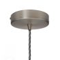Soho Lighting Brushed Chrome Decorative Bulb Holder with Grey Twisted Cable