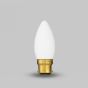 Soho Lighting 4W 2800K Warm White B22 Matt White Candle Dimmable LED Bulb