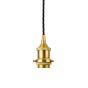 Soho Lighting Polished Brass Decorative Bulb Holder with Black Round Cable