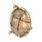 Carlisle Grid Prismatic Glass Polished Brass IP66 Bulkhead Wall Light - The Outdoor & Bathroom Collection