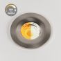 Brushed Chrome CCT Dim To Warm LED Downlight Fire Rated IP65