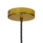 Soho Lighting Gold Decorative Bulb Holder with Black Twisted Cable
