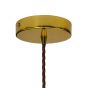 Soho Lighting Gold Decorative Bulb Holder with Brown Twisted Cable