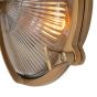 Carlisle Lacquered Antique Brass IP66 Trine Prismatic Glass Wall Light - The Outdoor & Bathroom Collection