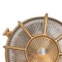 Carlisle Lacquered Antique Brass IP66 Web Prismatic Glass Bulkhead Wall Light - The Outdoor & Bathroom Collection