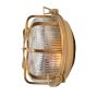 Carlisle Lacquered Antique Brass IP66 Web Prismatic Glass Bulkhead Wall Light - The Outdoor & Bathroom Collection