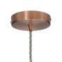 Soho Lighting Antique Copper Decorative Bulb Holder with Green Twisted Cable