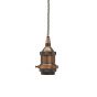 Soho Lighting Antique Copper Decorative Bulb Holder with Green Twisted Cable
