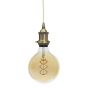 Soho Lighting Antique Brass Decorative Bulb Holder with Cream Twisted Cable