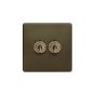 Bronze 2 Gang Toggle Switch