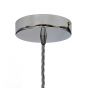 Soho Lighting Nickel Decorative Bulb Holder with Grey Twisted Cable