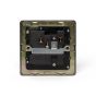 The Charterhouse Collection Aged Brass 5 Amp Socket Black Ins Switched Screwless