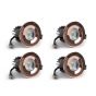 4 Pack - Rose Gold CCT Fire Rated LED Dimmable 10W IP65 Downlight