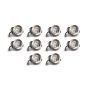 10 Pack - Brushed Chrome CCT Fire Rated LED Dimmable 10W IP65 Downlight