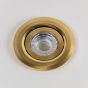 Brushed Gold Adjustable 4K Cool White Tiltable LED Downlights, Fire Rated, IP44, High CRI, Dimmable