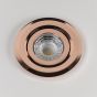 Rose Gold 4K Cool White Tiltable LED Downlights, Fire Rated, IP44, High CRI, Dimmable