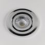 Polished Chrome Adjustable 4K Cool White Tiltable LED Downlights, Fire Rated, IP44, High CRI, Dimmable