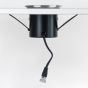 Brushed Chrome Adjustable 4K Cool White Tiltable LED Downlights, Fire Rated, IP44, High CRI, Dimmable