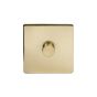 The Savoy Collection Brushed Brass Period 1 Gang 2 Way Trailing Edge Dimmer 100W LED (150w Halogen/Incandescent)