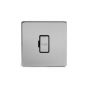 The Lombard Collection Brushed Chrome Luxury 13A Double Pole Unswitched Fused Connection Unit (FCU) with black insert