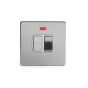 The Lombard Collection Brushed Chrome Fused Connection Unit (FCU) Switched with Neon 13A DP Wht Ins Screwless