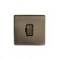 The Charterhouse Collection Aged Brass 13A Double Pole Unswitched Fused Connection Unit (FCU) with black insert