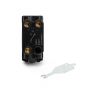 The Savoy Collection Brushed Brass 20AX 2 Way Single Pole Key RM-Grid Switch Module