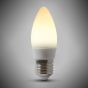 5 Pack - 4w E27 ES 3000K Opal Dimmable LED Candle Bulb with white plastic