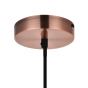 Soho Lighting Edison Antique Copper Pendant Bulb Holder With Round Black Cable