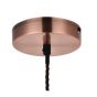 Soho Lighting Edison Antique Copper Pendant Bulb Holder With Twisted Dark Brown Cable