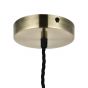 Edison Aged Brass Pendant Bulb Holder With Twisted Black Cable