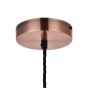 Edison Red Copper Pendant Bulb Holder With Twisted Black Cable