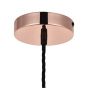 Edison Rose Gold Pendant Bulb Holder With Twisted Black Cable