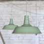 Large Argyll Industrial Pendant Light Chalk Mint Green - Soho Lighting