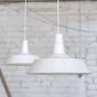 Large Argyll Industrial Pendant Light Pure White - Soho Lighting