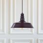 Argyll Industrial Pendant Light Mulberry Red 